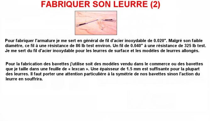 Fabriquer son leurre (2)